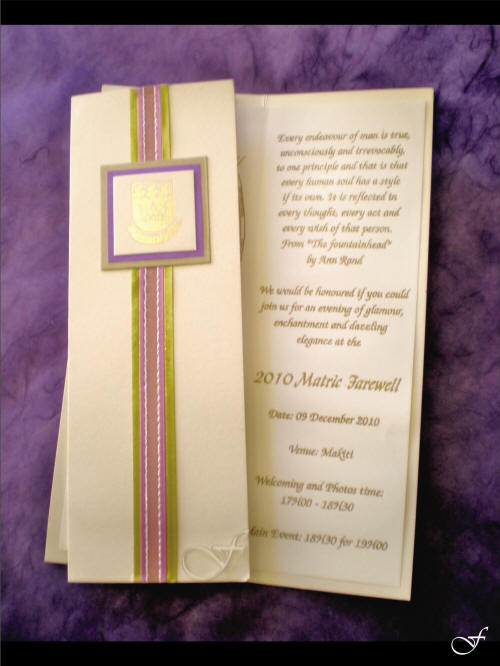 Matric Farewell Invitation with a Quote by Fralenco